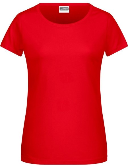 Dámské tričko z bio bavlny James+Nicholson 8007 - Tomato XS