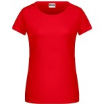 Dámské tričko z bio bavlny James+Nicholson 8007 - Tomato XXL
