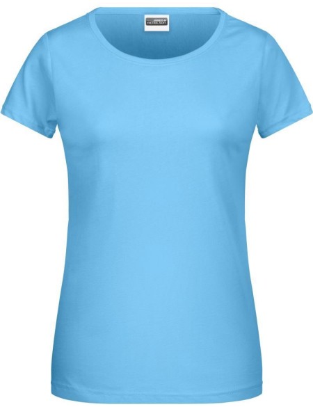 Dámské tričko z bio bavlny James+Nicholson 8007 - Sky blue S