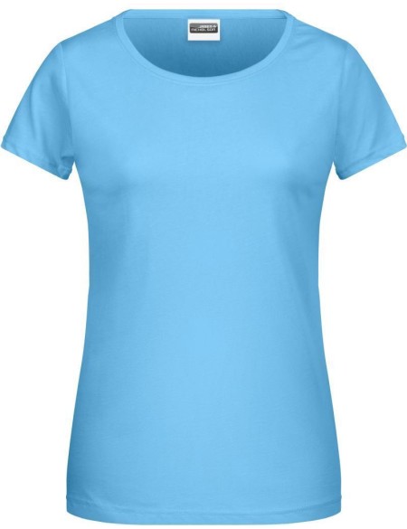 Dámské tričko z bio bavlny James+Nicholson 8007 - Sky blue M