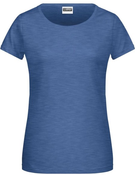 Dámské tričko z bio bavlny James+Nicholson 8007 - Light denim melange L