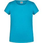 Dámské tričko z bio bavlny James+Nicholson 8007 - Turquoise S