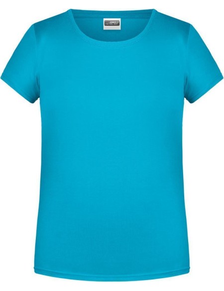 Dámské tričko z bio bavlny James+Nicholson 8007 - Turquoise M