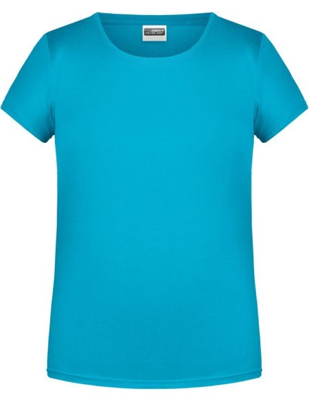 Dívčí tričko z bio bavlny James+Nicholson 8007G - Turquoise XS