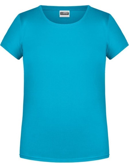 Dívčí tričko z bio bavlny James+Nicholson 8007G - Turquoise L