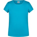 Dívčí tričko z bio bavlny James+Nicholson 8007G - Turquoise XL