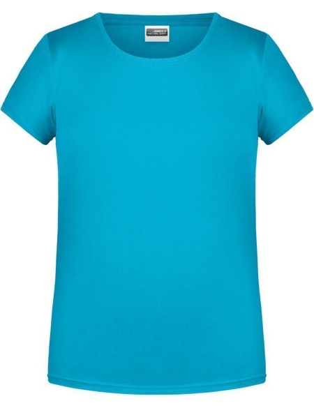 Dívčí tričko z bio bavlny James+Nicholson 8007G - Turquoise XL