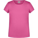Dívčí tričko z bio bavlny James+Nicholson 8007G - Pink XL