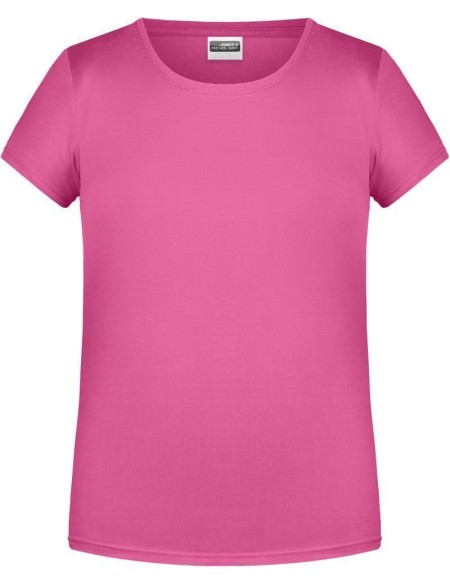 Dívčí tričko z bio bavlny James+Nicholson 8007G - Pink XL