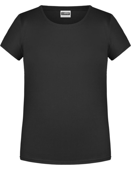 Dívčí tričko z bio bavlny James+Nicholson 8007G - Black M