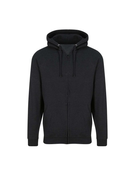 Pánská mikina na zip s kapucí ZOODIE - Black Smoke S