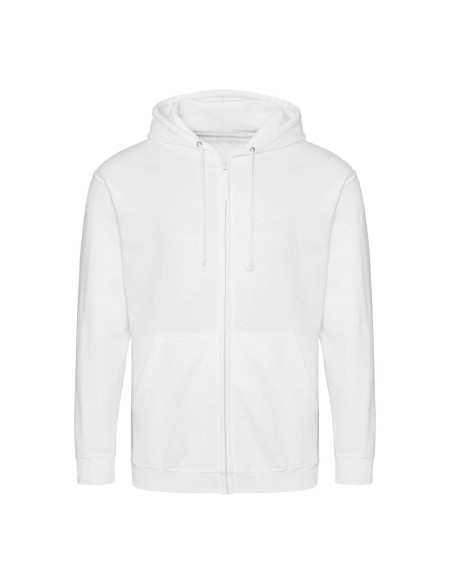 Pánská mikina na zip s kapucí ZOODIE - Arctic white M