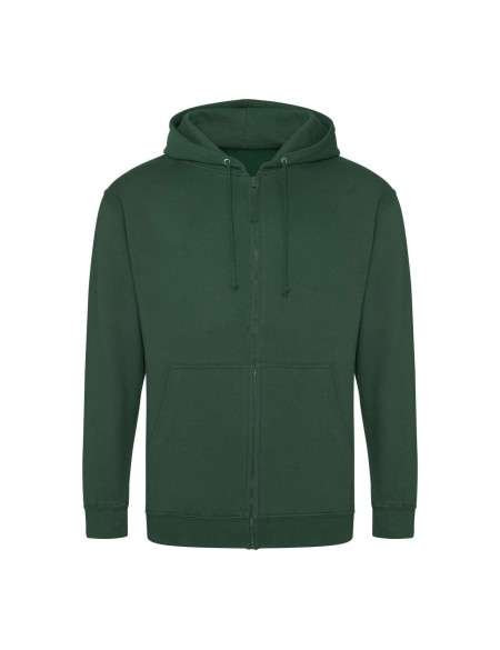 Pánská mikina na zip s kapucí ZOODIE - Bottle green XL