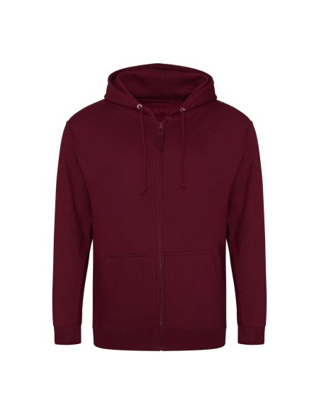 Pánská mikina na zip s kapucí ZOODIE - Burgundy M