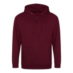 Pánská mikina na zip s kapucí ZOODIE - Burgundy L