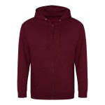 Pánská mikina na zip s kapucí ZOODIE - Burgundy XL