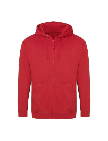 Pánská mikina na zip s kapucí ZOODIE - Fire red L