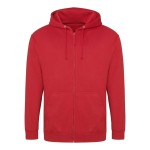 Pánská mikina na zip s kapucí ZOODIE - Fire red XXL