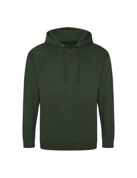 Pánská mikina na zip s kapucí ZOODIE - Forest green S