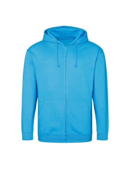 Pánská mikina na zip s kapucí ZOODIE - Hawaiian blue XL
