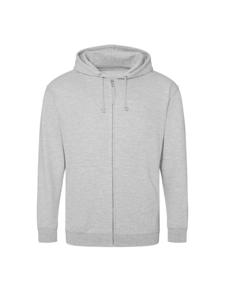 Pánská mikina na zip s kapucí ZOODIE - Heather grey 3XL