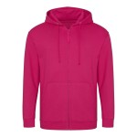 Pánská mikina na zip s kapucí ZOODIE - Hot pink S