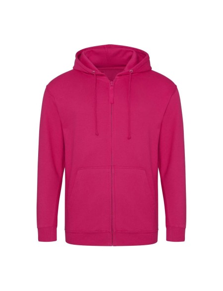 Pánská mikina na zip s kapucí ZOODIE - Hot pink M