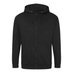 Pánská mikina na zip s kapucí ZOODIE - Jet black 3XL