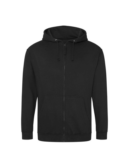 Pánská mikina na zip s kapucí ZOODIE - Jet black 5XL