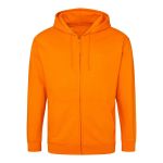 Pánská mikina na zip s kapucí ZOODIE - Orange crush XXL