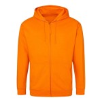 Pánská mikina na zip s kapucí ZOODIE - Orange crush M