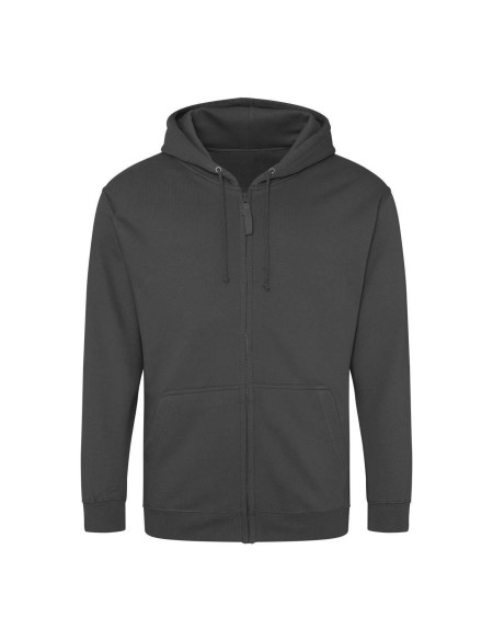 Pánská mikina na zip s kapucí ZOODIE - Steel grey L