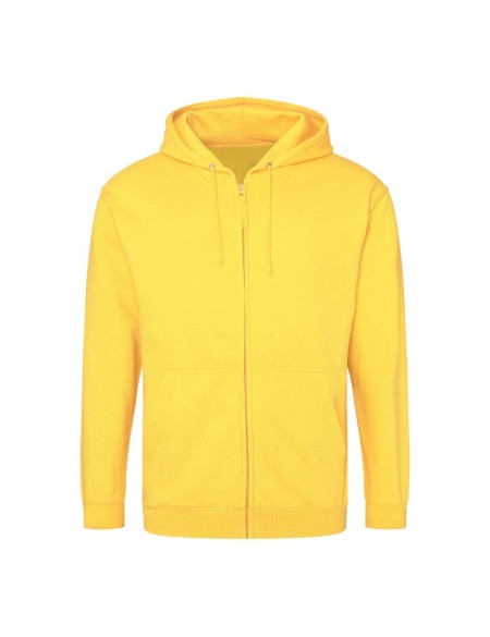 Pánská mikina na zip s kapucí ZOODIE - Sun yellow L