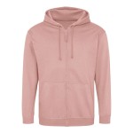 Pánská mikina na zip s kapucí ZOODIE - Dusty pink XXL