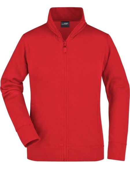 Dámská mikina na zip James+Nicholson JN52 - Červená M