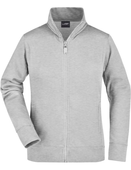Dámská mikina na zip James+Nicholson JN52 - Grey heather XXL