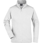 Dámská mikina na zip James+Nicholson JN52 - Bílá XXL