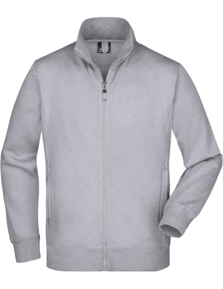 Pánská mikina na zip James+Nicholson JN46 - Grey heather L
