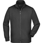 Pánská mikina na zip James+Nicholson JN46 - Black 3XL