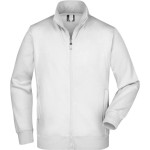 Pánská mikina na zip James+Nicholson JN46 - Bílá XXL