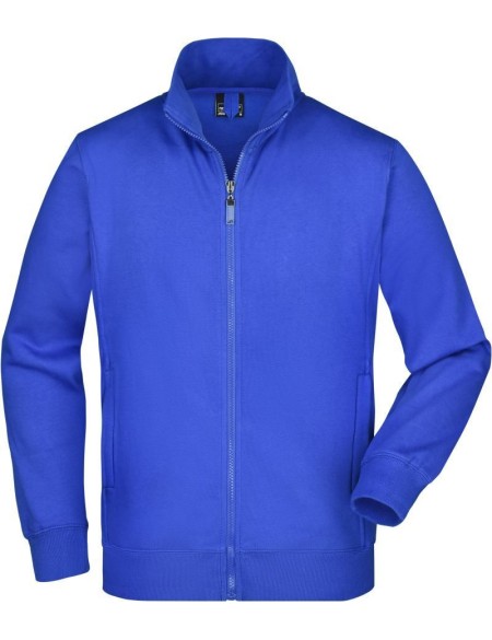 Pánská mikina na zip James+Nicholson JN46 - Royal S