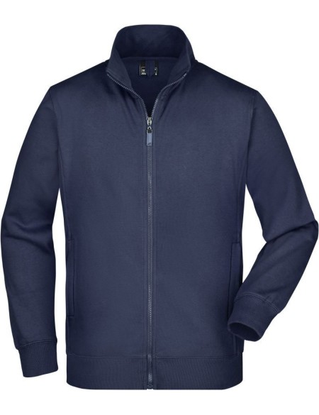 Pánská mikina na zip James+Nicholson JN46 - Navy M