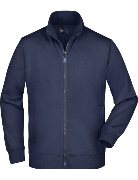 Pánská mikina na zip James+Nicholson JN46 - Navy XL