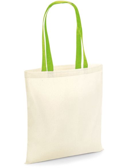 Bavlněná taška W101C - Natural/lime green
