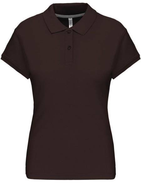 Dámská polokošile Kariban K242 - Chocolate 3XL